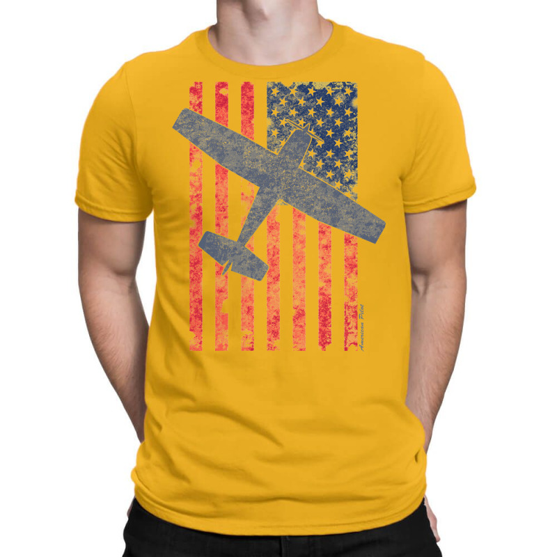 American Pilots Series  Skyhawk & Old Glory T-Shirt by ghanimshorgok | Artistshot