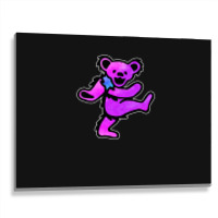 Pink Grateful Dancing Hippie Classic Rock Dead Bear Metal Print Horizontal | Artistshot