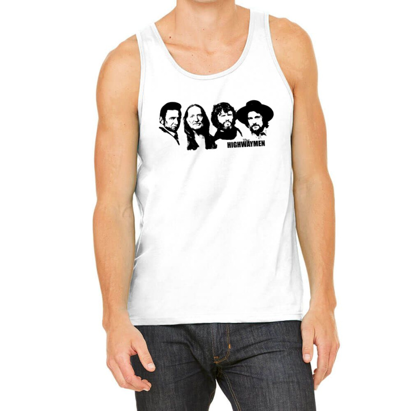 Outlaw Country Supergroup The Black Stencil Tank Top | Artistshot