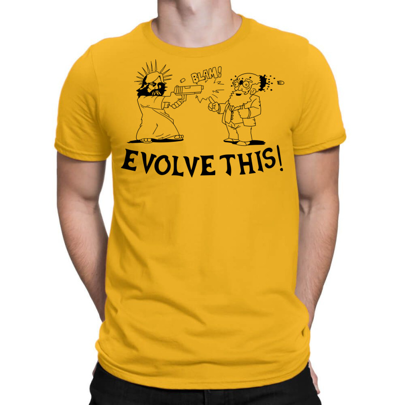 Jesus And Darwin   Evolve This T-Shirt by legohtashyap | Artistshot