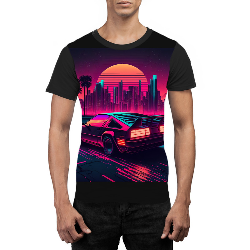 Car Retro Synthwave Graphic T-shirt by Agus Creative | Artistshot