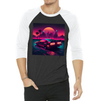 Car Retro Synthwave 3/4 Sleeve Shirt | Artistshot