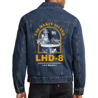 Lhd 8 Uss Makin Island Men Denim Jacket | Artistshot