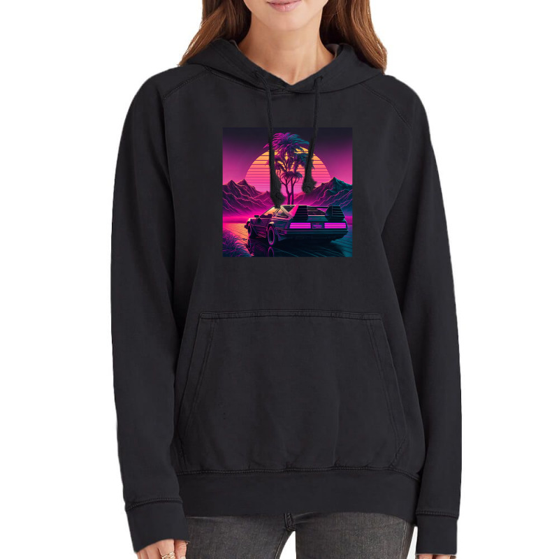 Car Retro Synthwave Vintage Hoodie by Agus Creative | Artistshot