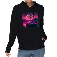 Car Retro Synthwave Lightweight Hoodie | Artistshot