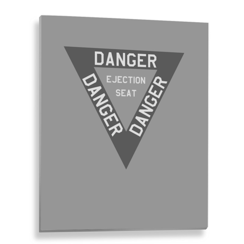 Danger Ejection Seat Airplane Decal Design Metal Print Vertical | Artistshot