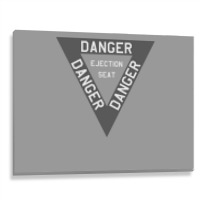 Danger Ejection Seat Airplane Decal Design Metal Print Horizontal | Artistshot