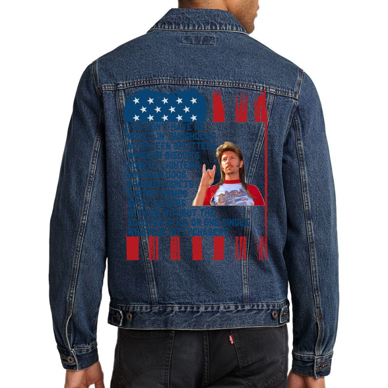 Joe Dirt Merica’ Fourth Of July   Joe Dirt Bleach 4th Of July Shirt. Men Denim Jacket by legohtashyap | Artistshot