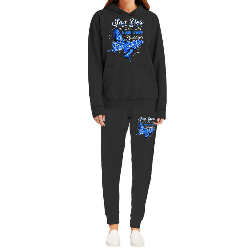 Familial Polyposis Warrior Blue Butterfly Womens T Shirt Hoodie & Jogger Set | Artistshot