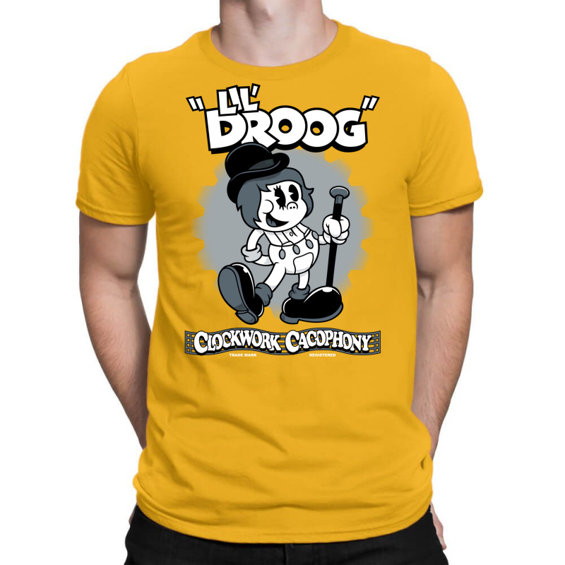 Lil Droog   Vintage Cartoon Rubberhose Clockwork T-Shirt by huchakmiezisi | Artistshot