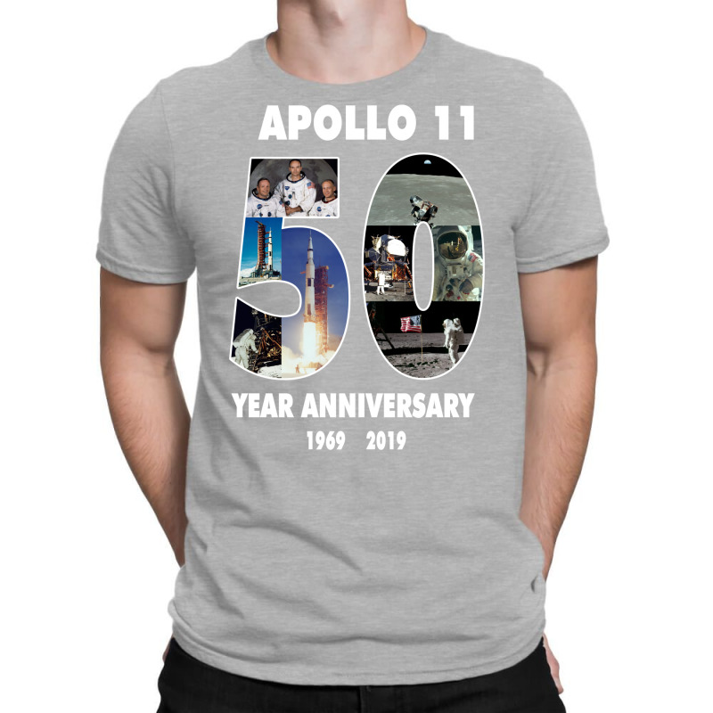 Apollo 11 50th Anniversary Of The Moon Landing In Pictures Space T-Shirt by ghanimshorgok | Artistshot