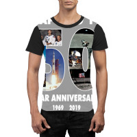 Apollo 11 50th Anniversary Of The Moon Landing In Pictures Space Graphic T-shirt | Artistshot