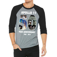 Apollo 11 50th Anniversary Of The Moon Landing In Pictures Space 3/4 Sleeve Shirt | Artistshot