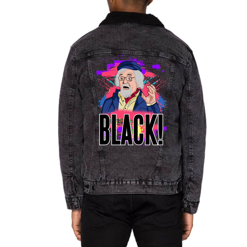 Johnny Nice Painter   Black Unisex Sherpa-Lined Denim Jacket by legohtashyap | Artistshot