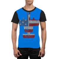 A 10 Warthog Airplane American Flag Design Graphic T-shirt | Artistshot