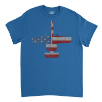 A 10 Warthog Airplane American Flag Design Classic T-shirt | Artistshot