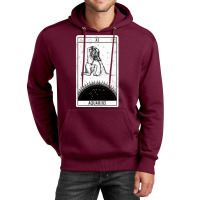 Aquarius Distressed Goth Tarot Zodiac Sign Unisex Hoodie | Artistshot