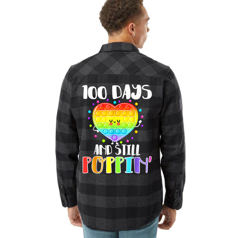 Happy 100 Days Of School And Still Poppin 100th Day Pop It T Shirt Flannel Shirt | Artistshot