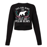 Polar Bear Quote Cool Polar Bears Apparel For Women Girls 3 Cropped Sweater | Artistshot