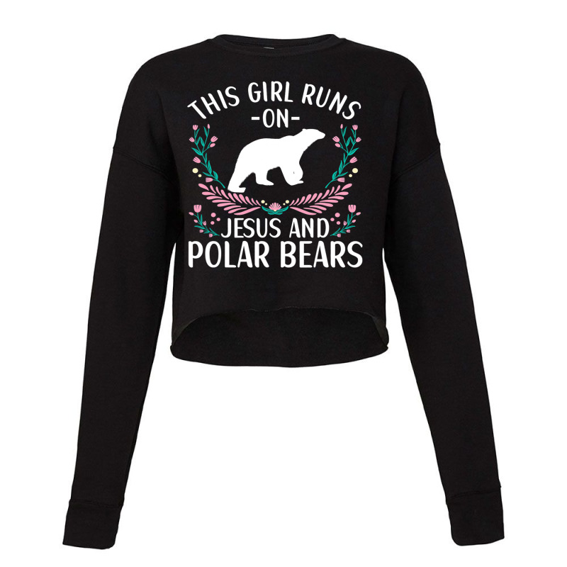 Polar Bear Quote Cool Polar Bears Apparel For Women Girls 3 Cropped Sweater by SCOTTALLENZ | Artistshot