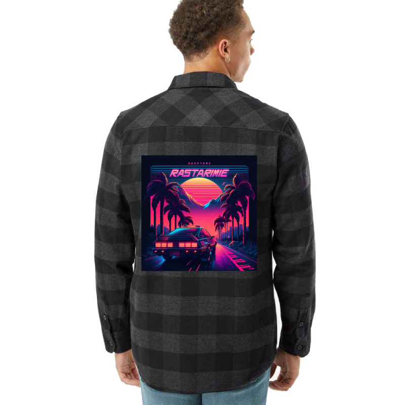 Car Retro Synthwave Flannel Shirt by Agus Creative | Artistshot