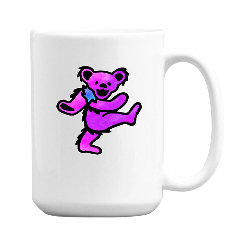 Pink Grateful Dancing Hippie Classic Rock Dead Bear 15 Oz Coffee Mug | Artistshot