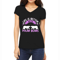 Polar Bear Quote Cool Polar Bears Apparel For Women Girls 6 Women's V-neck T-shirt | Artistshot