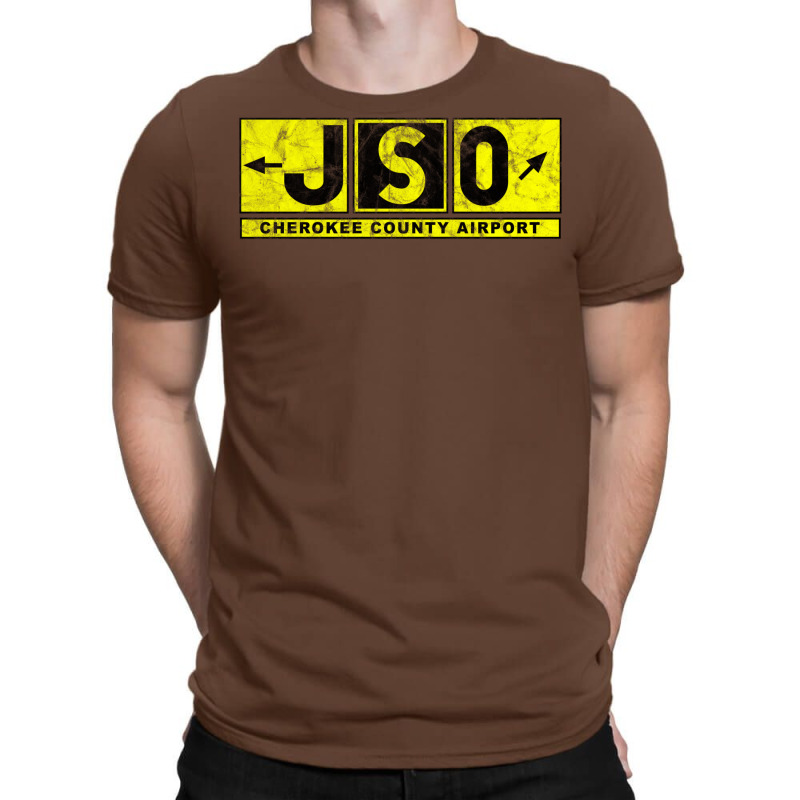 Jso Cherokee County Airport Taxiway Sign Design Distressed T-Shirt by legohtashyap | Artistshot