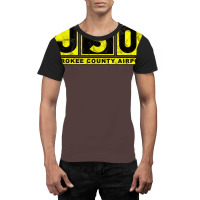 Jso Cherokee County Airport Taxiway Sign Design Distressed Graphic T-shirt | Artistshot