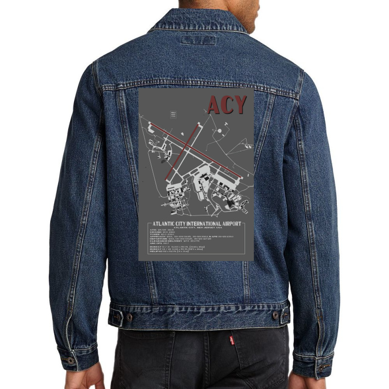 Acy Atlantic City International Airport Diagram Art Men Denim Jacket by ruprairosittp | Artistshot