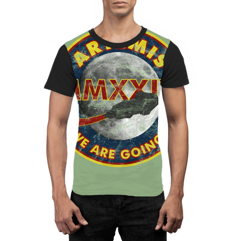 Artemis We Are Going! Moon Mission 2024 Vintage Design Graphic T-shirt by ghanimshorgok | Artistshot