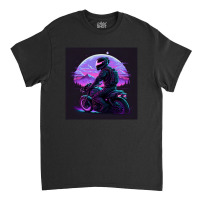 Motorcycle Retro Synthwave Classic T-shirt | Artistshot