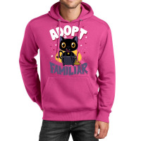 Adopt A Familiar   Creepy Cute Cartoon Witches Cat   Kawaii Kitten Unisex Hoodie | Artistshot