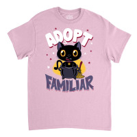 Adopt A Familiar   Creepy Cute Cartoon Witches Cat   Kawaii Kitten Classic T-shirt | Artistshot