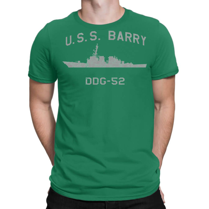 Ddg 52 Uss Barry Us Navy Guided Missile Destroyer Profile Vintage T-shirt | Artistshot