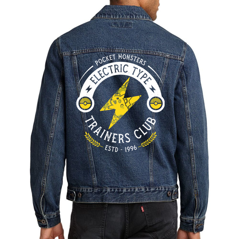 Electric Type   Trainers Club   Video Game Men Denim Jacket | Artistshot