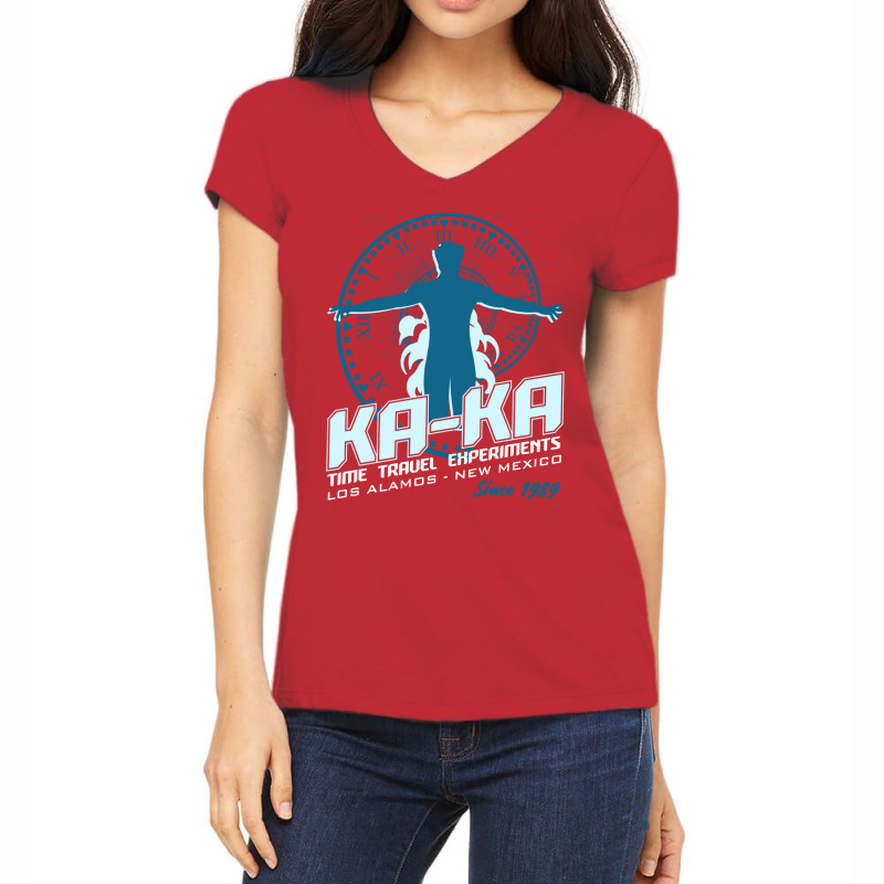 Ka Ka Time Travel Experiments Women's V-Neck T-Shirt by legohtashyap | Artistshot