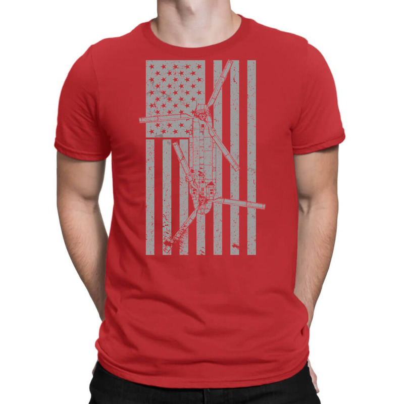 Ch 47 Chinook Helicopter Vintage Flag Design T-Shirt by miyhaexaltoc | Artistshot