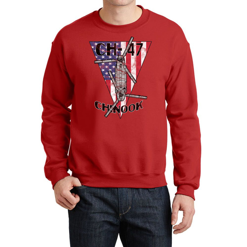 Ch 47 Chinook Transport Army Helicopter Patriotic Vintage Crewneck Sweatshirt by miyhaexaltoc | Artistshot