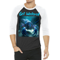 Funny Jumpscare Lobster Meme Blue Crustacean T Shirt 3/4 Sleeve Shirt | Artistshot