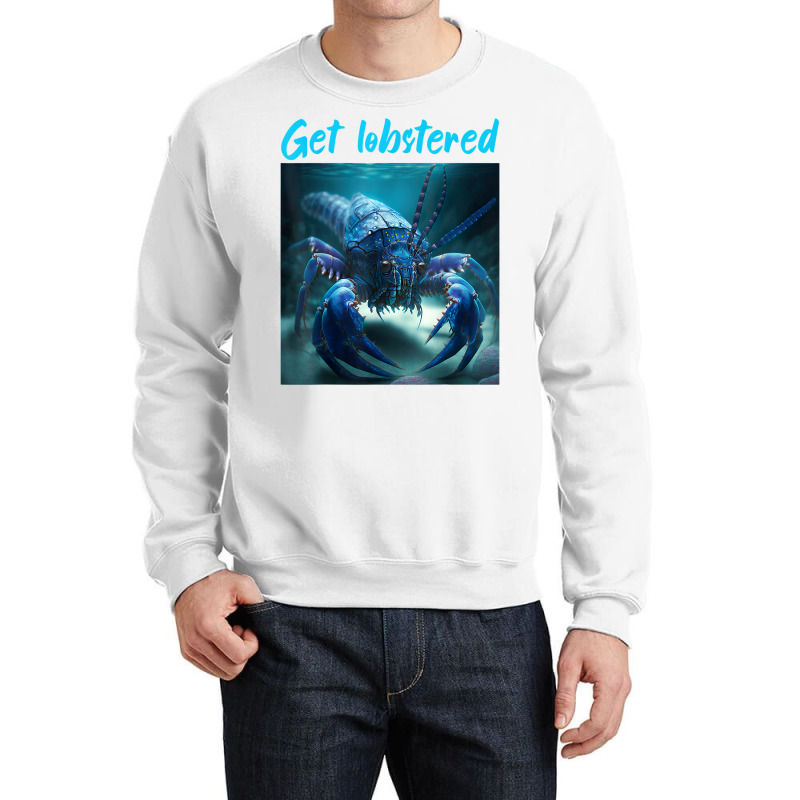 Funny Jumpscare Lobster Meme Blue Crustacean T Shirt Crewneck Sweatshirt | Artistshot