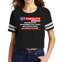 Headmaster Suspended Big Faced Child Satellite Dish Scorecard Crop Tee | Artistshot