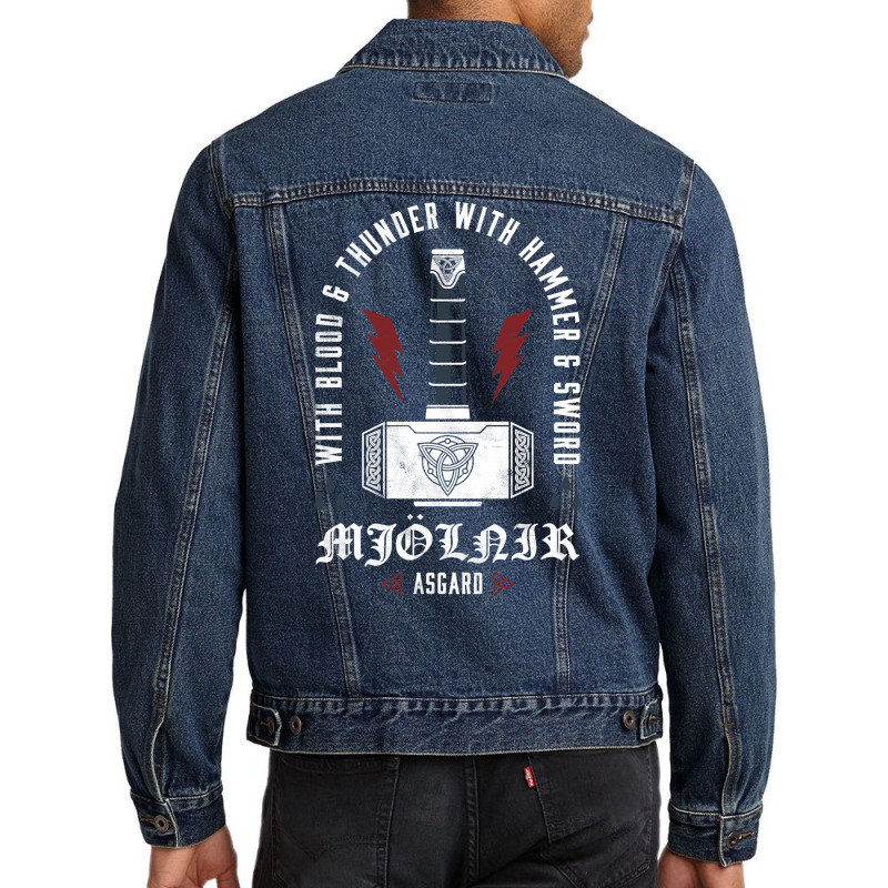 God Of Thunder   Norse Mythology Men Denim Jacket | Artistshot