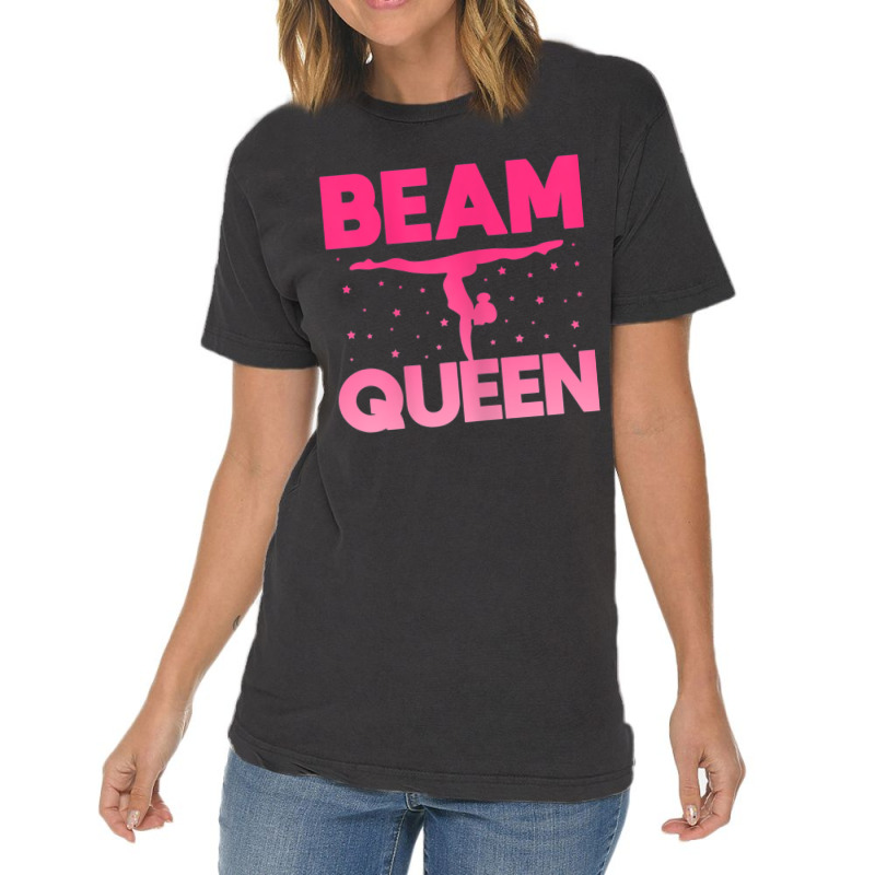 Beam Queen Gymnastics Gymnasts Handstand T Shirt Vintage T-Shirt by mauthe | Artistshot