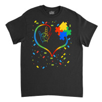 Autism Awareness Special Ed Teacher Asl Sign Language Classic T-shirt | Artistshot