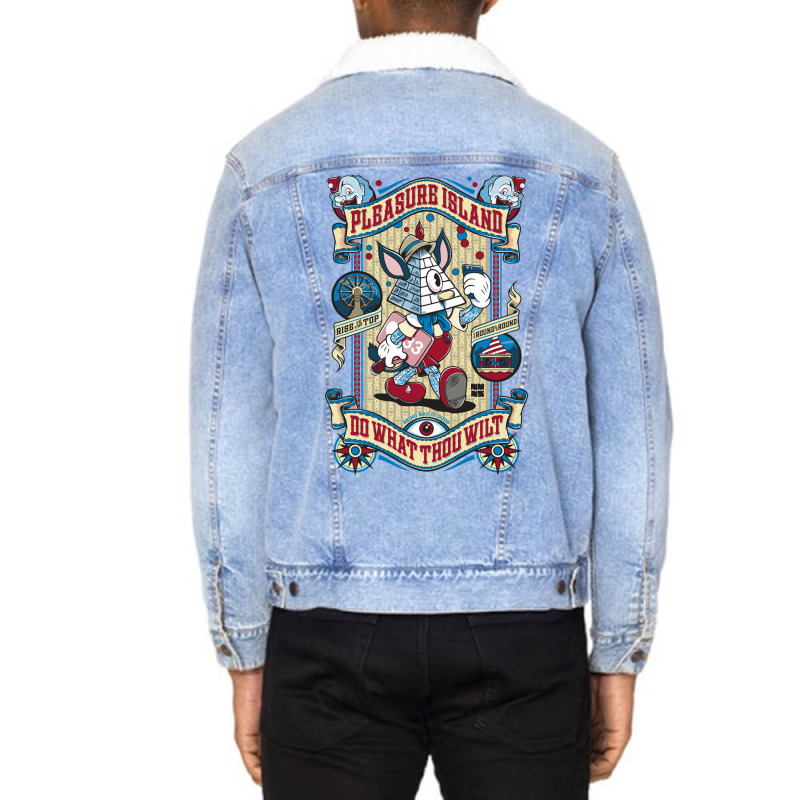 Pleasure Island Unisex Sherpa-Lined Denim Jacket by dhalamvelkov1 | Artistshot