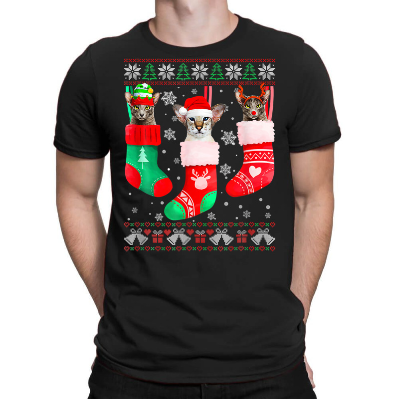 Funny Ugly Christmas Oriental Cat Lovers Cat Owner T Shirt T-shirt | Artistshot