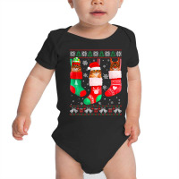 Funny Ugly Christmas Siberian Cat Lovers Cat Owner T Shirt Baby Bodysuit | Artistshot