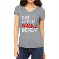 Eat Sleep Brawl Repeat Gamer Gamer Game Kinder Star T Shirt Women's V-neck T-shirt | Artistshot