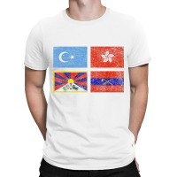 Free Tibet Uyghurs Hong Kong Inner Mongolia China Flag T Shirt T-shirt | Artistshot